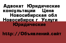 Адвокат. Юридические консультации. › Цена ­ 500 - Новосибирская обл., Новосибирск г. Услуги » Юридические   